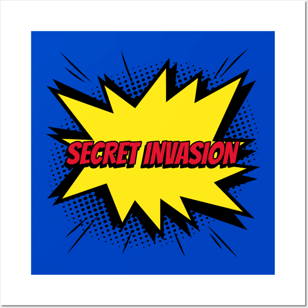 secret invasion comic kapow style artwork. Wall Art by Created by JR